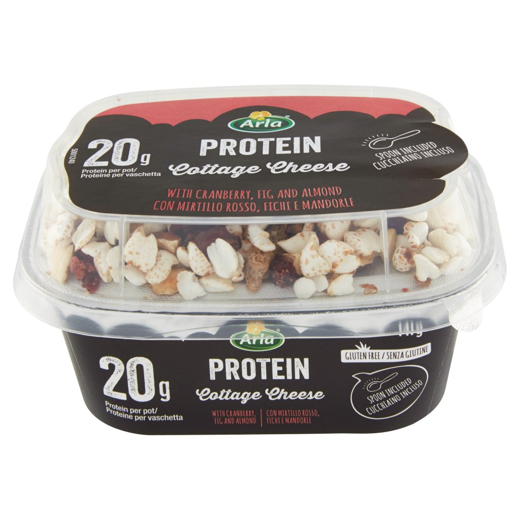 Arla Protein Cottage Cheese con Mirtillo Rosso, Fichi e Mandorle