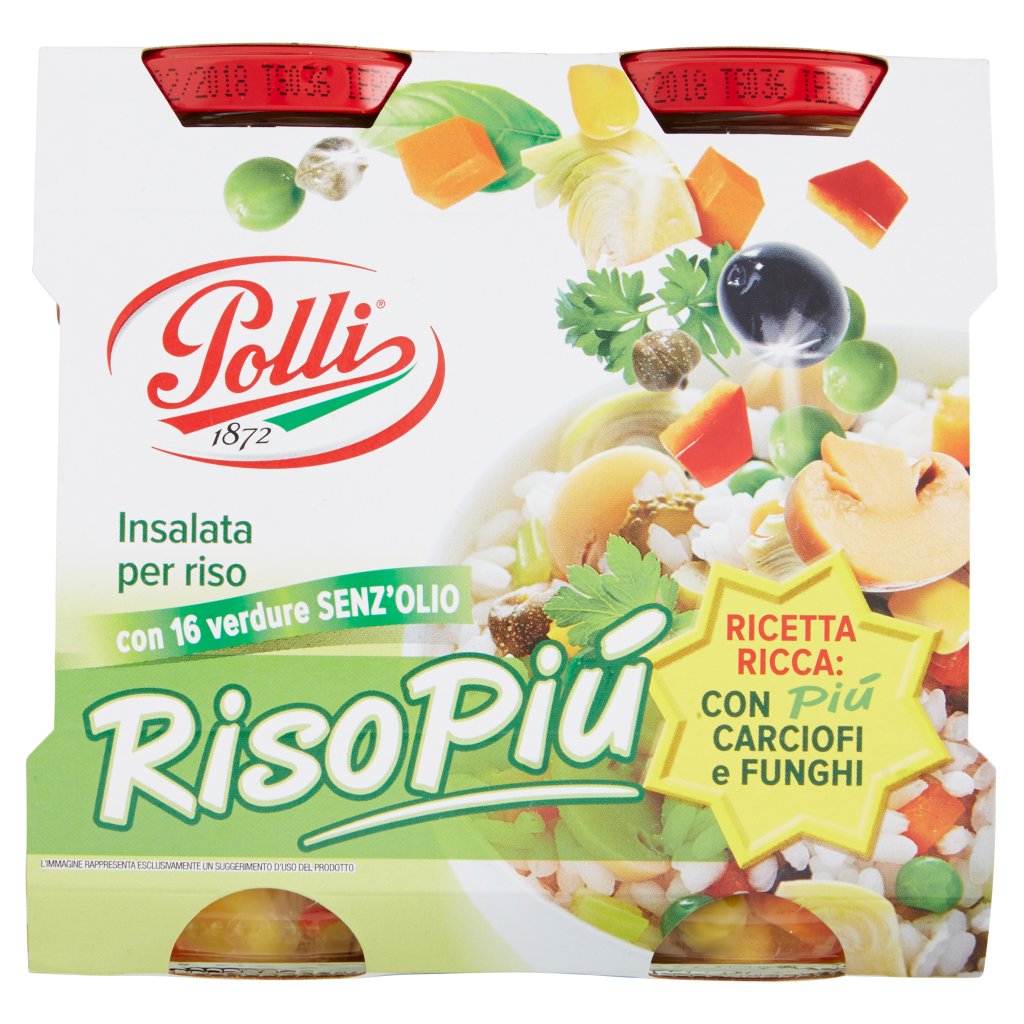 Polli Risopiù con 16 Verdure Senz'Olio Insalata per Riso 2 x 300 g