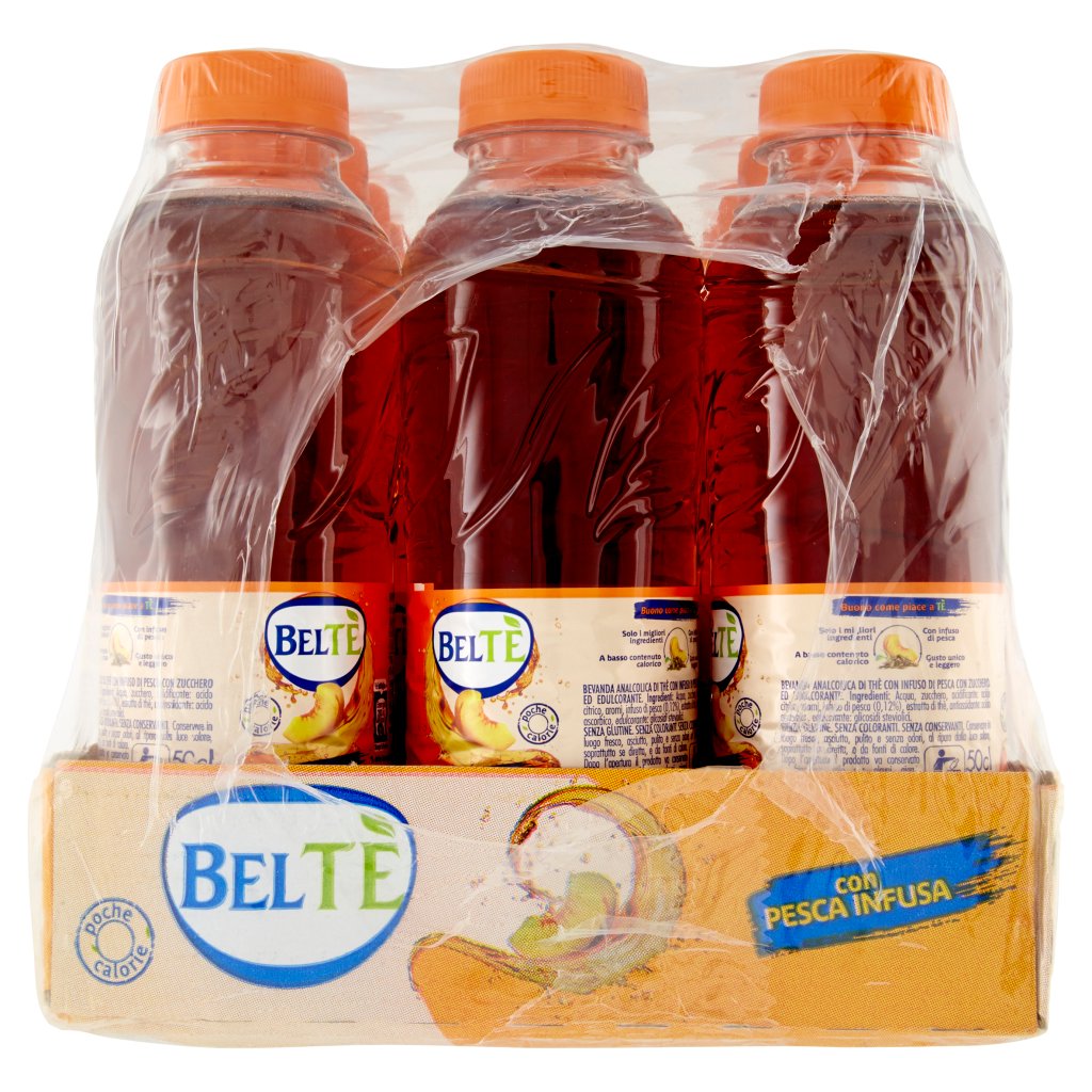 Belte' , Bevanda Analcolica di Thè con Infuso di Pesca, 50cl x 12