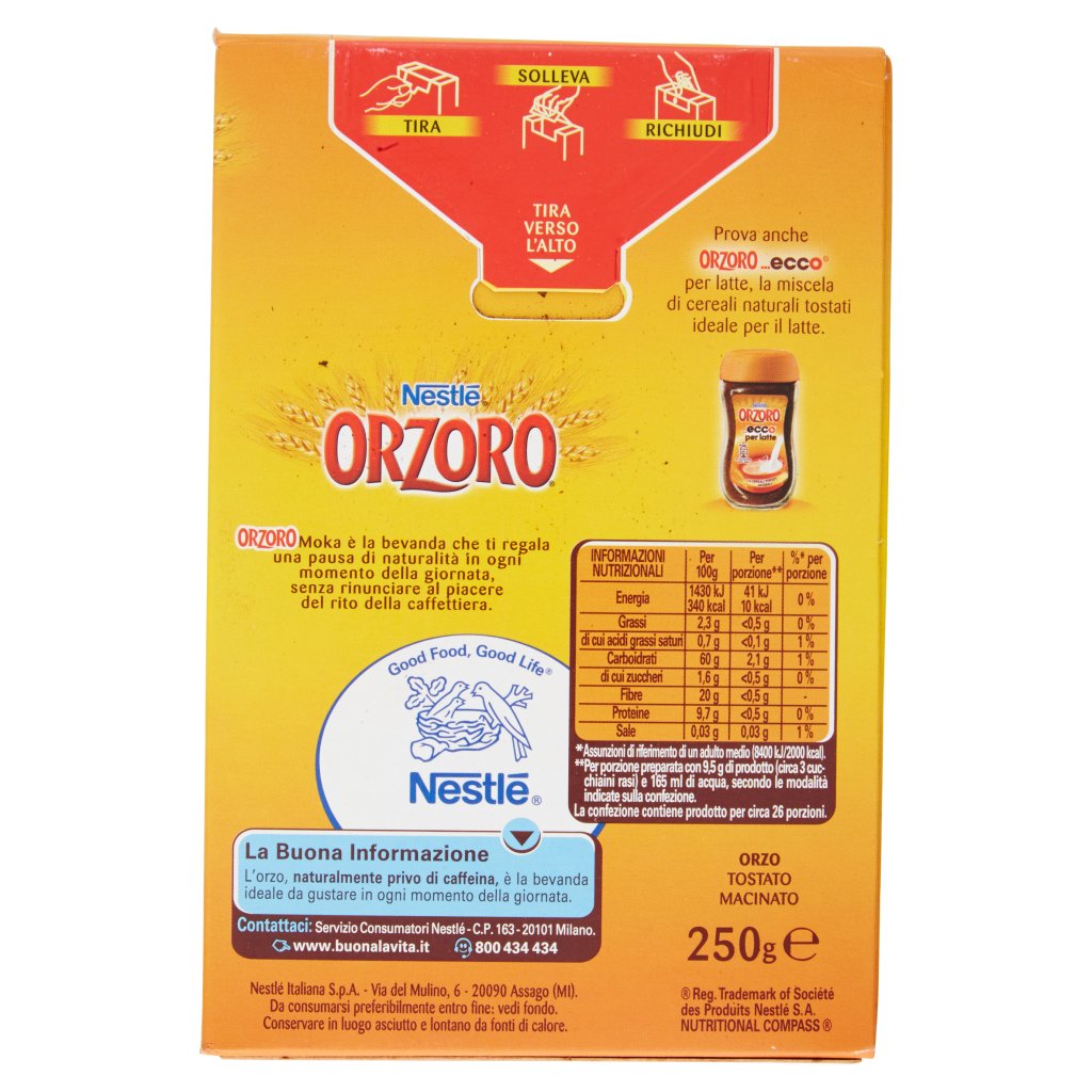 NESTLÉ ORZORO MOKA Orzo macinato