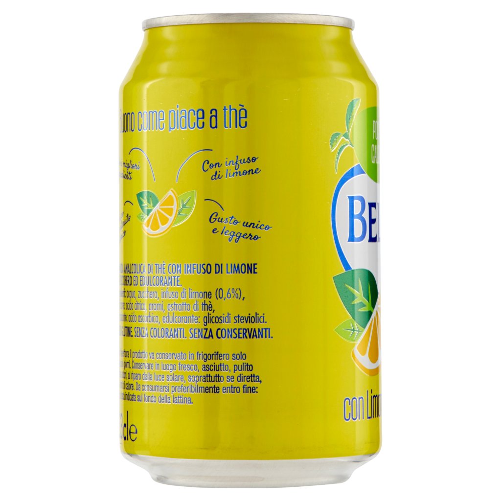 Beltè , Bevanda Analcolica di Thè in Acqua Minerale Naturale con Limone Infuso , Lattina