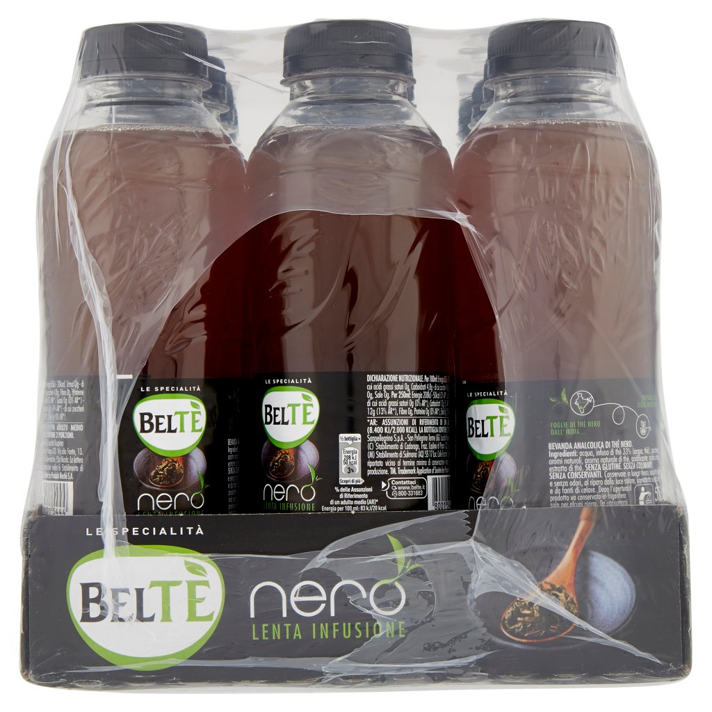 Beltè Nero , Bevanda Analcolica di Thè Nero 50cl x 12