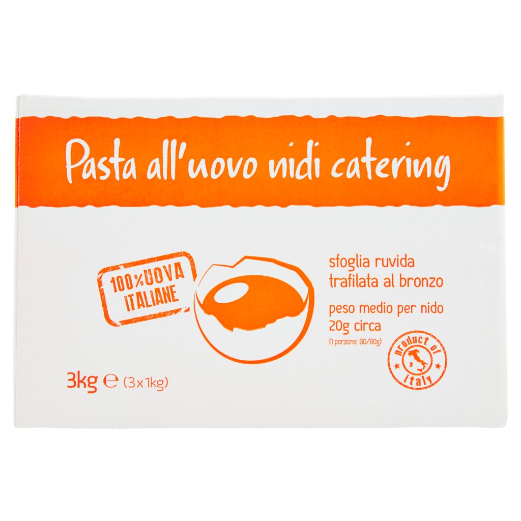le Mantovanelle Pasta all'Uovo Nidi Catering Taglierini 3 3 x 1 Kg