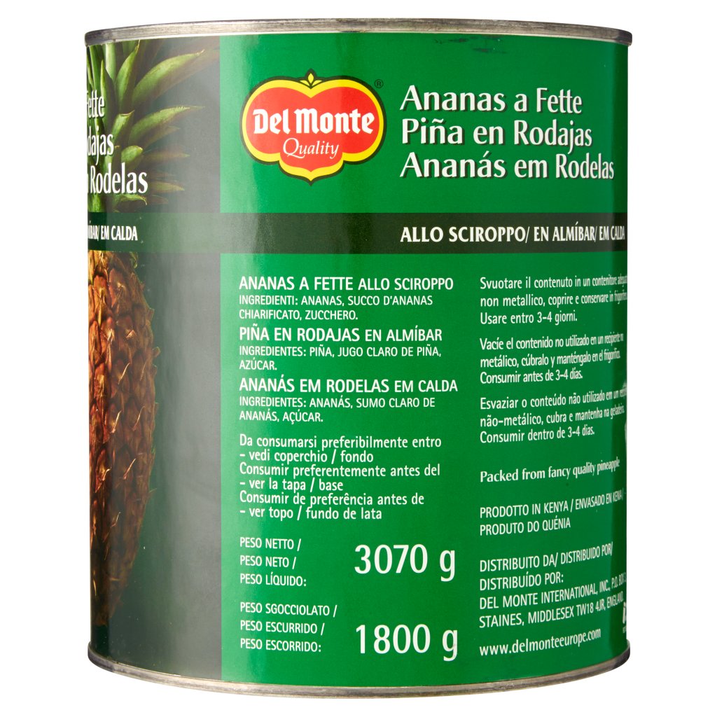 Del Monte Ananas a Fette allo Sciroppo