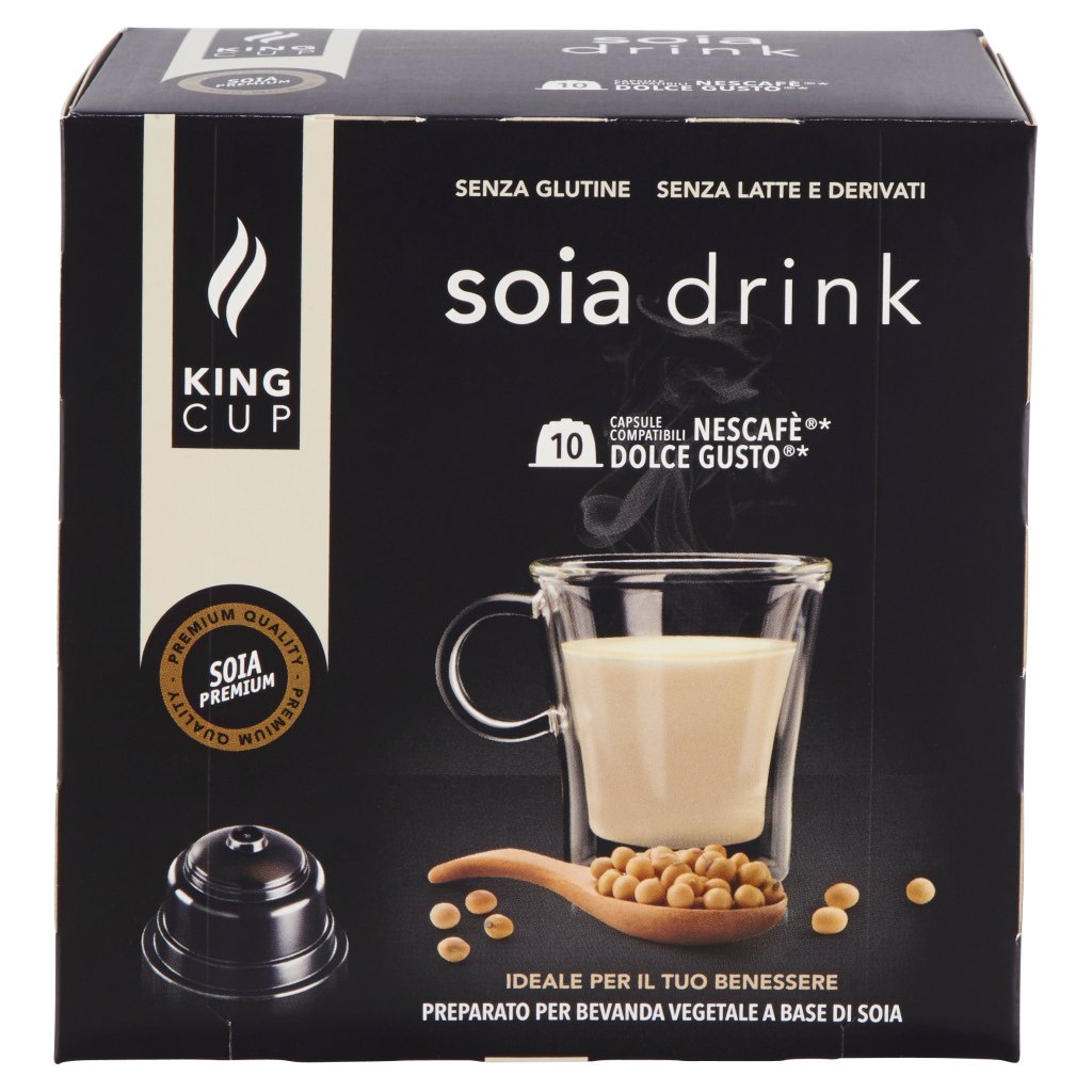 King Cup Soia Drink Capsule Compatibili Nescafè* Dolce Gusto*