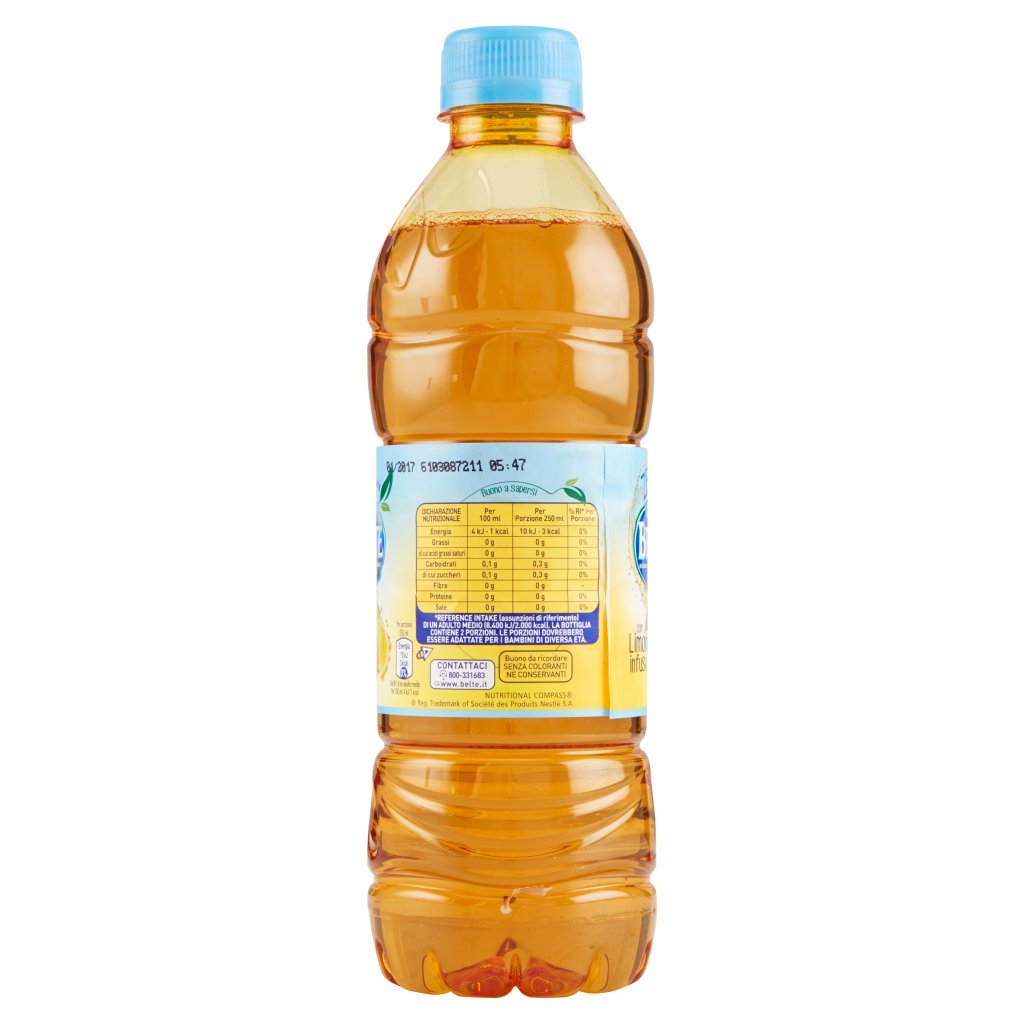 BELTÈ ZERO Thè in Acqua Minerale Naturale con Limone Infuso