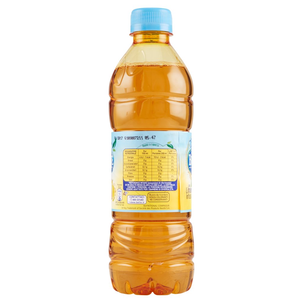 Beltè Zero Thè in Acqua Minerale Naturale con Limone Infuso