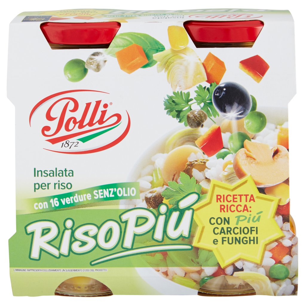 Polli Risopiù con 16 Verdure Senz'Olio Insalata per Riso 2 x 300 g