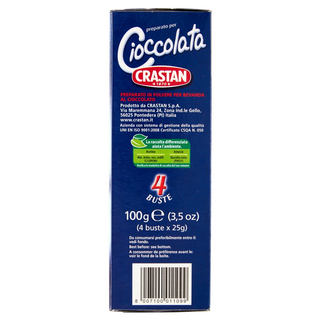 Crastan Preparato per Cioccolata 4 x 25 g