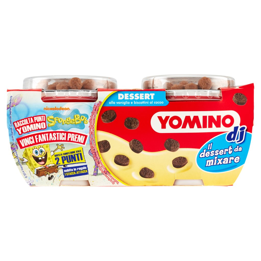 Yomino Dj Dessert alla Vaniglia e Biscottini al Cacao 2 x 100 g