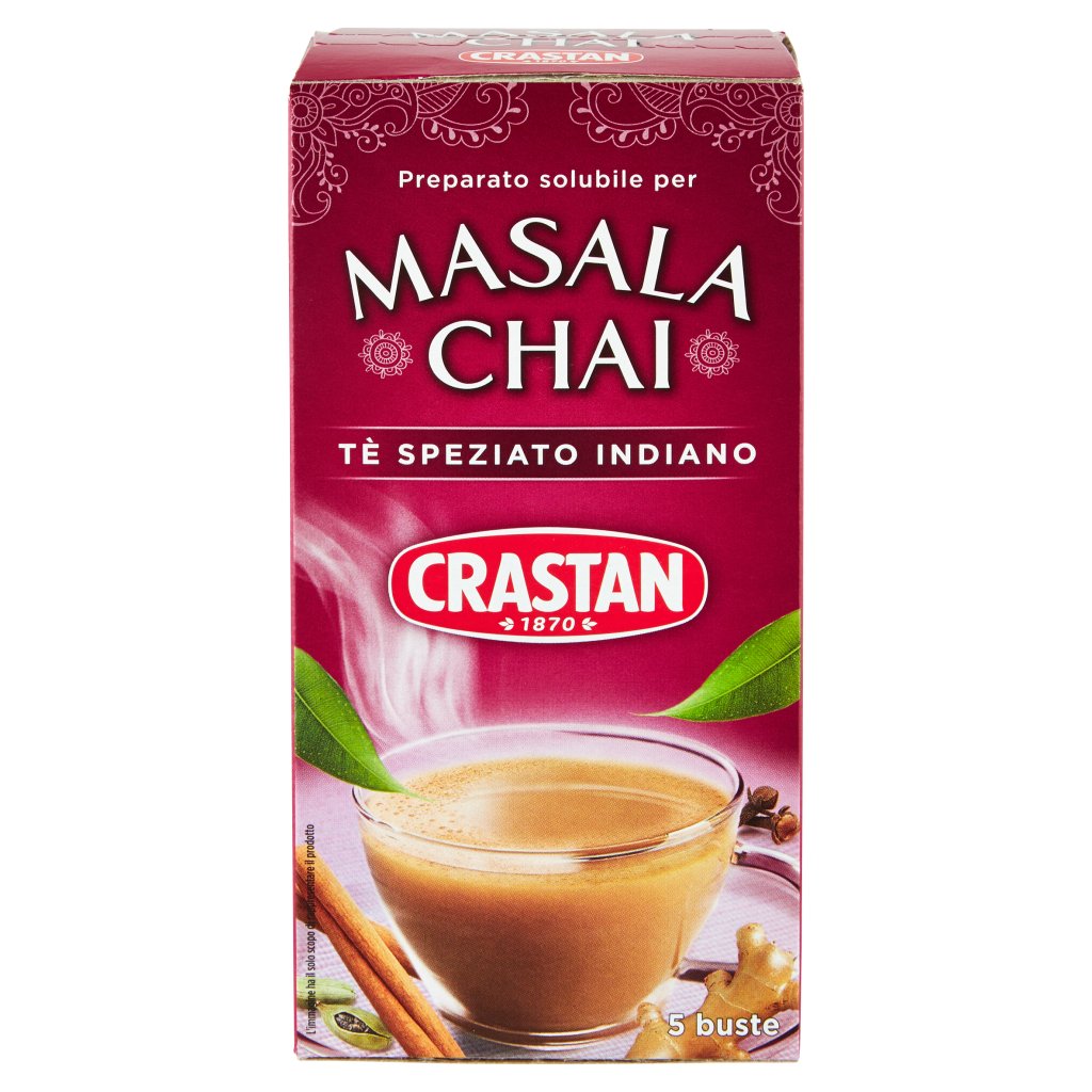 Crastan Preparato Solubile per Masala Chai Tè Speziato Indiano