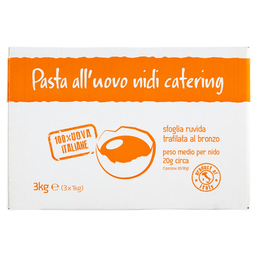le Mantovanelle Pasta all'Uovo Nidi Catering Frastagliate 6  3 x 1 Kg
