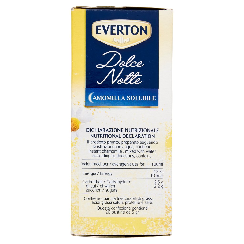 Everton Dolce Notte Camomilla Solubile 20 x 5 g