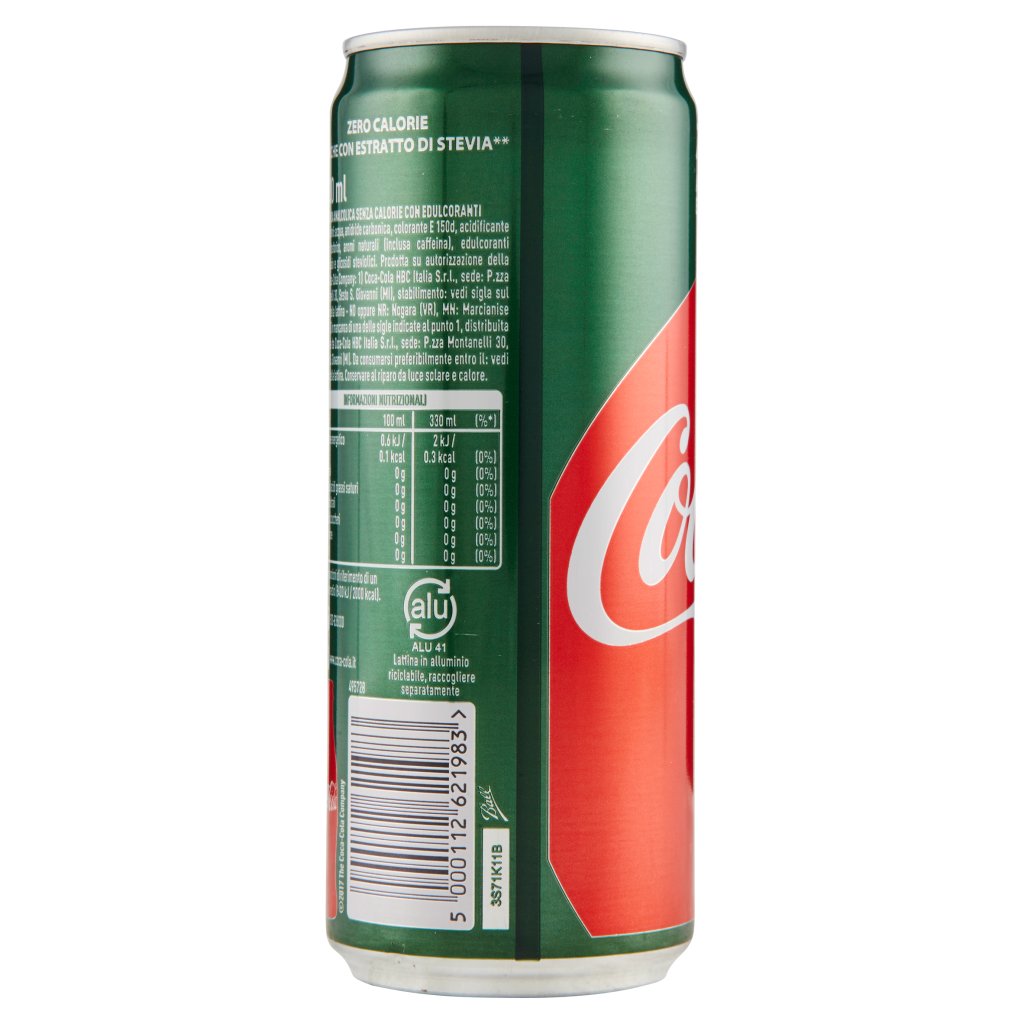 Coca Cola con Estratto di Stevia Zero Calorie