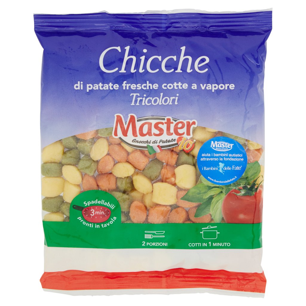 Master Chicche di Patate Fresche Cotte a Vapore Tricolori