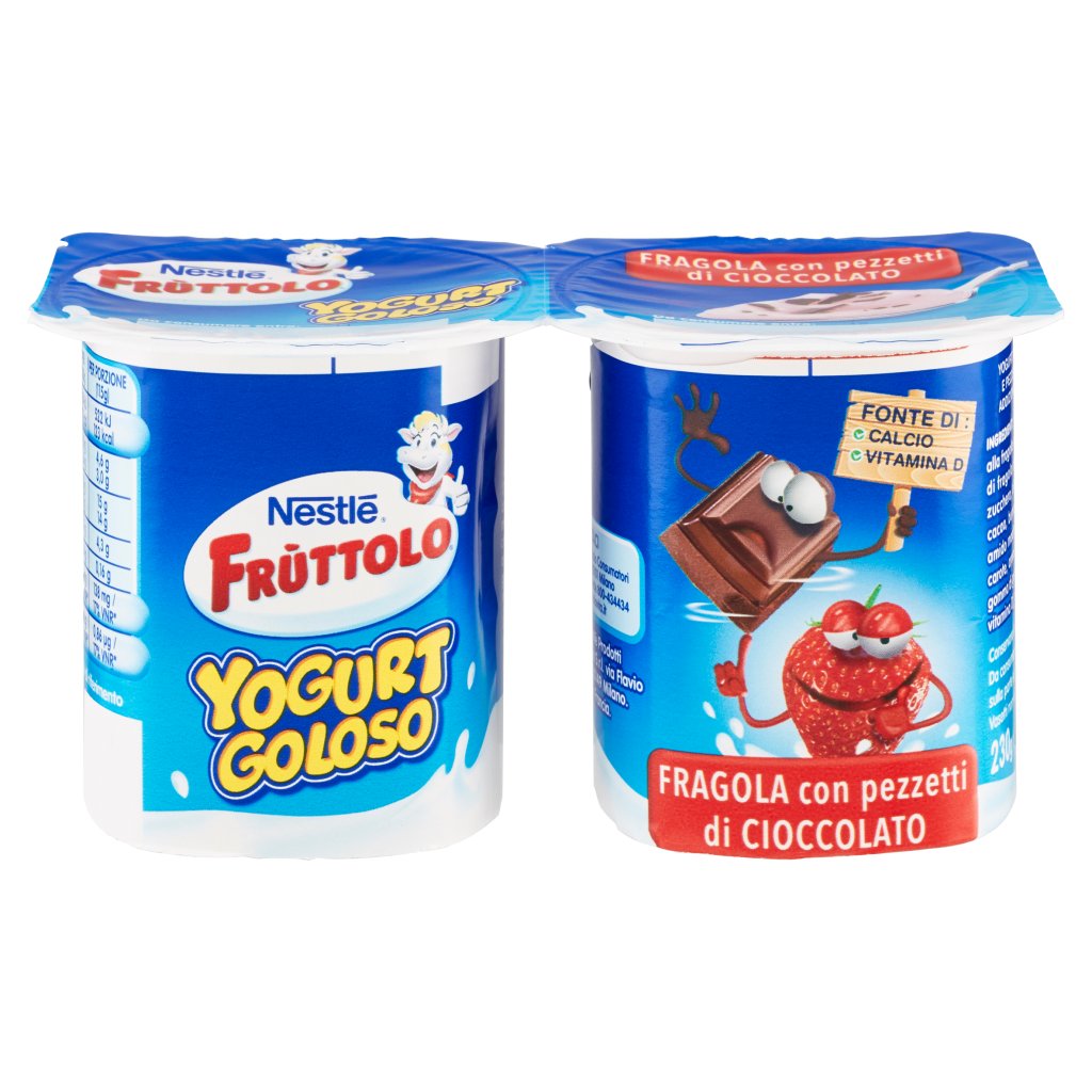 Fruttolo NestlÉ  Yogurt Goloso Fragola con Pezzetti di Cioccolato 2 x 115 g