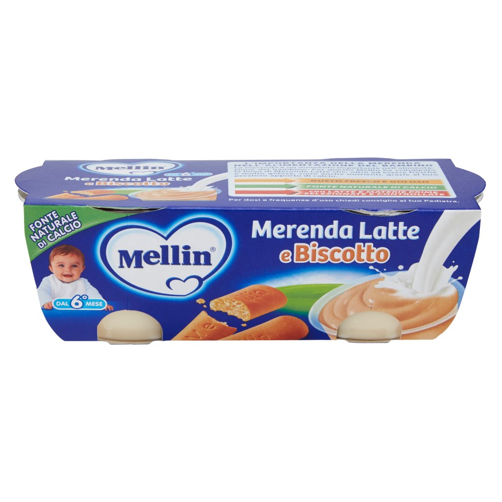 Mellin Merenda Latte e Biscotto 2 x 130 g