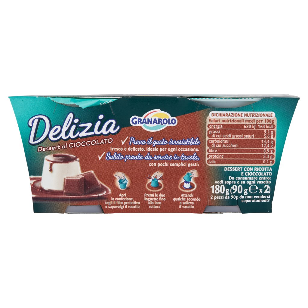 Granarolo Delizia Dessert al Cioccolato 2 x 90 g