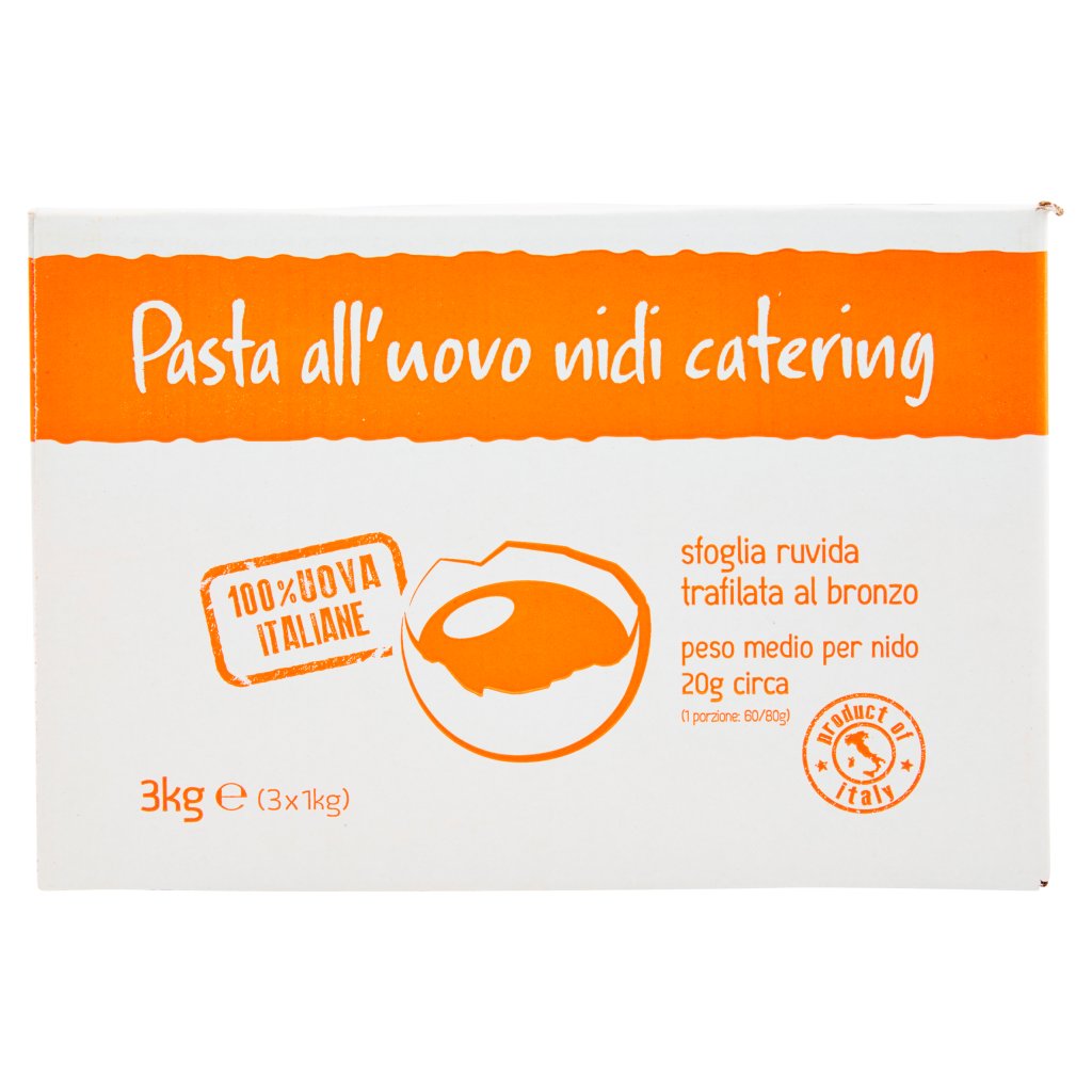 le Mantovanelle Pasta all'Uovo Nidi Catering Tagliatelle 4 3 x 1 Kg