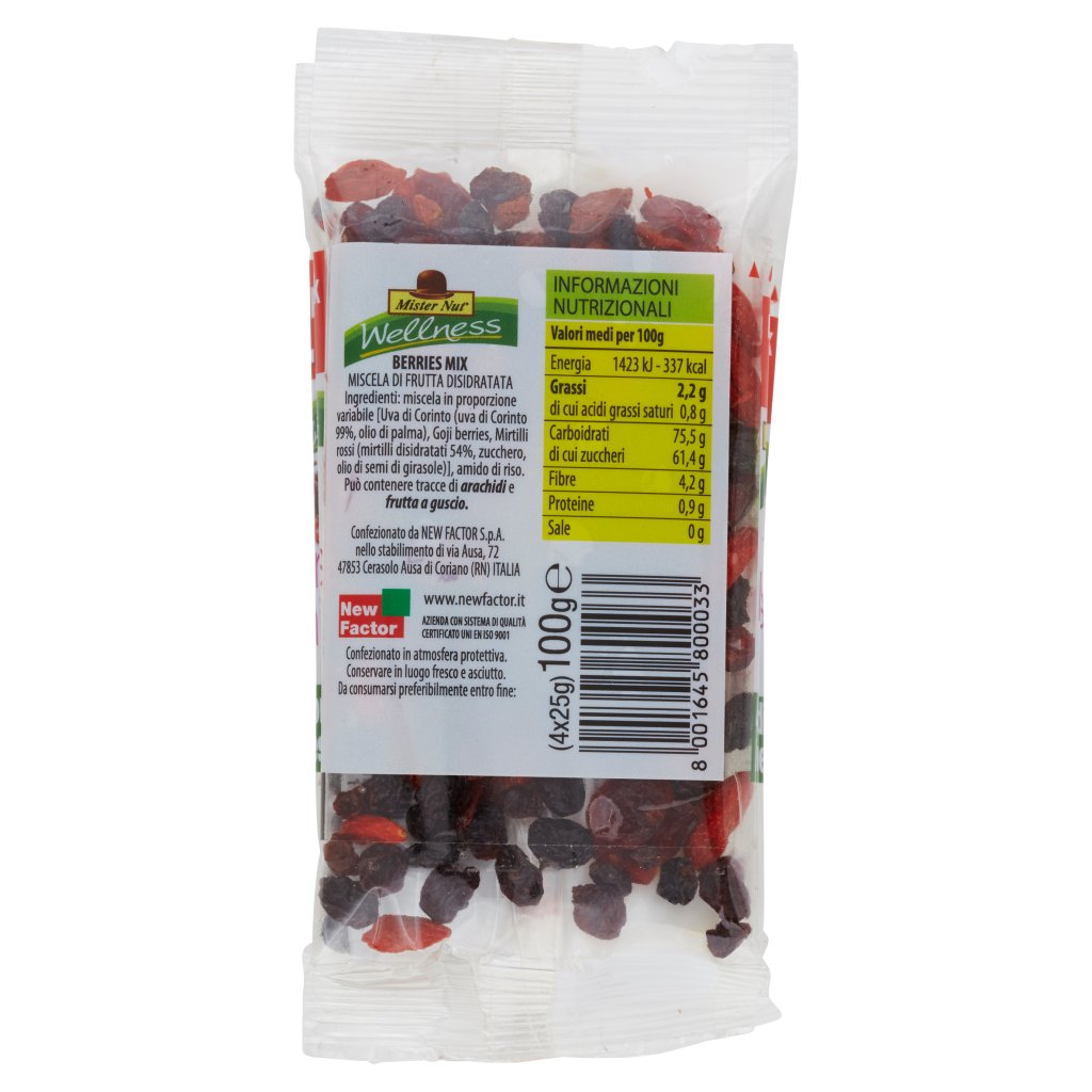 Mister Nut Wellness Berries Mix Multipack 4 x 25 g