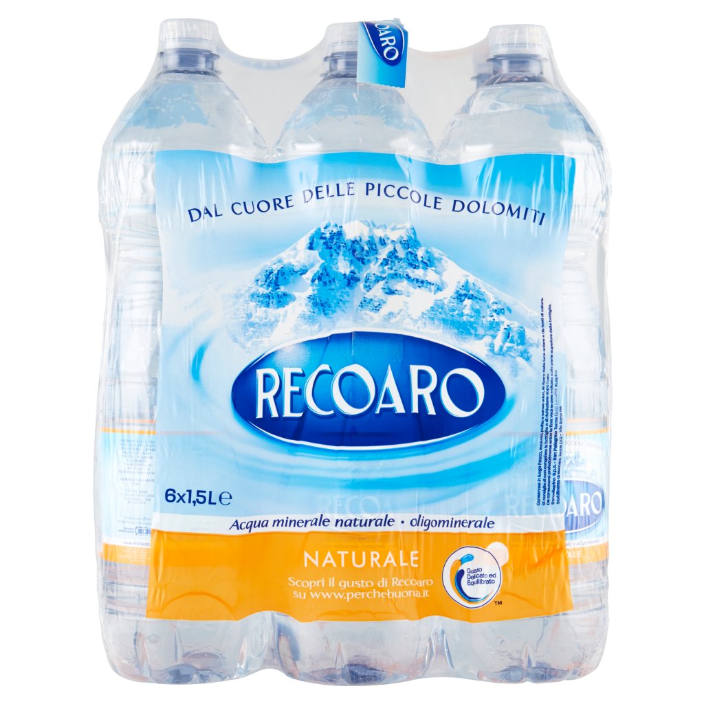 Recoaro Recoaro, Acqua Minerale Naturale, Bottiglia Grande 1,5l x 6