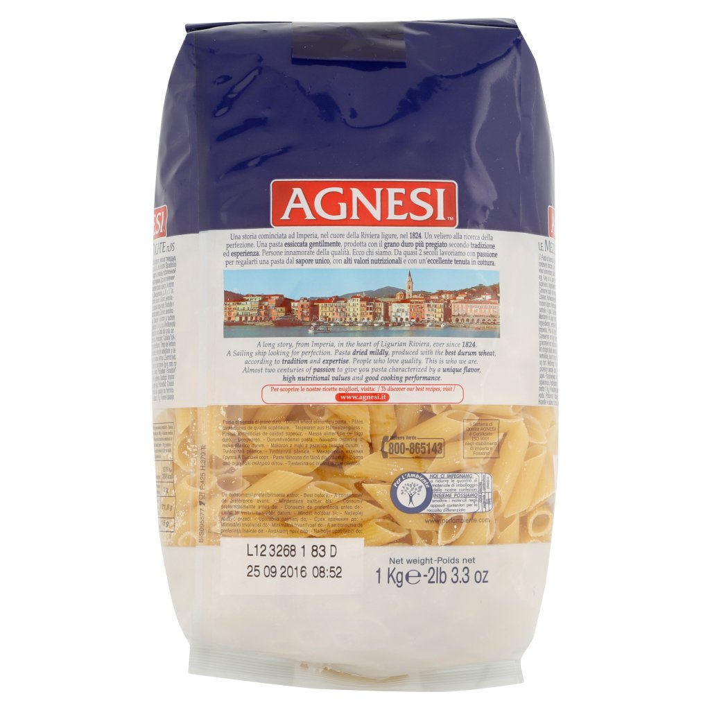 Agnesi Le Mezze Penne Rigate N.95 1 Kg