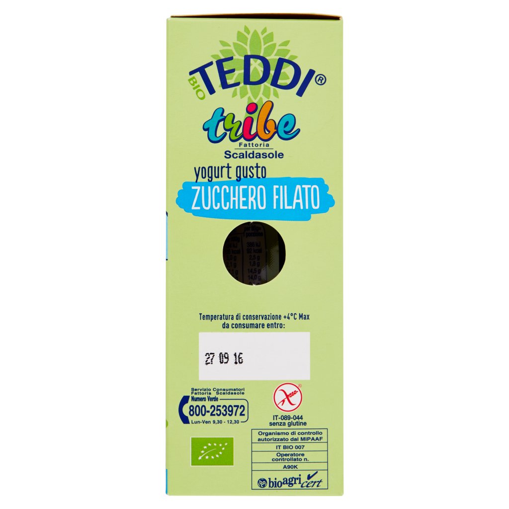Teddi Bio Tribe Yogurt Gusto Zucchero Filato 3 x 85 g