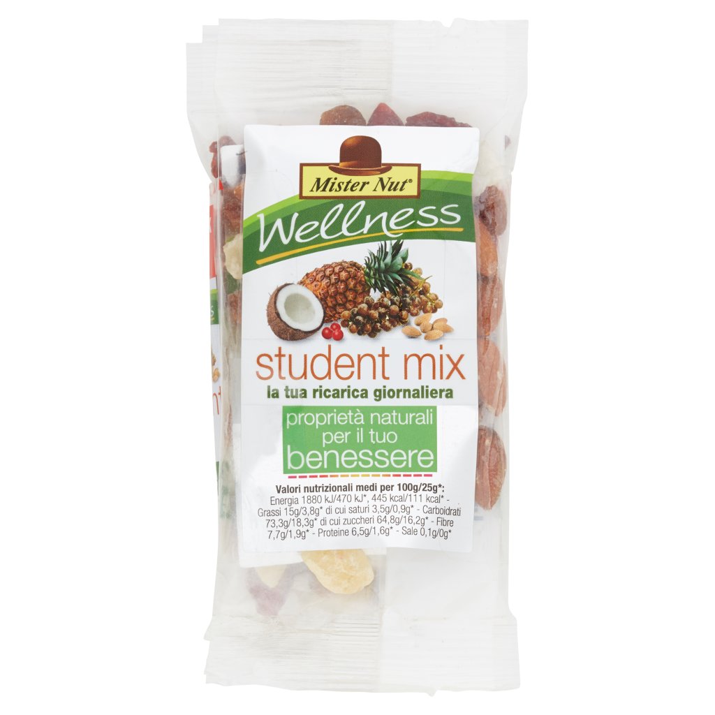 Mister Nut Wellness Student Mix Multipack 4 x 25 g