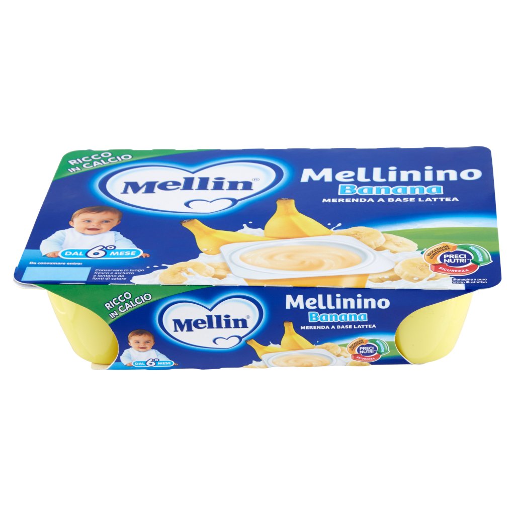 Mellin Ino Banana Merenda a Base Lattea 6 x 60 g