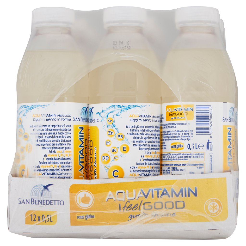 San Benedetto Aquavitamin i Feel Good Gusto Limone 12 x 0,5 l