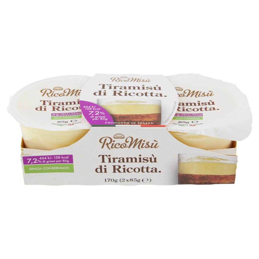 Elda Ricomisù Tiramisù di Ricotta 2 x 85 g