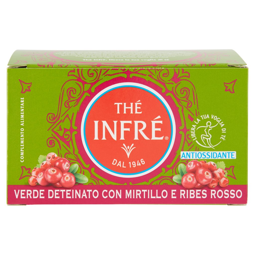 Thé Infré Verde Deteinato con Mirtillo e Ribes Rosso 23 Filtri