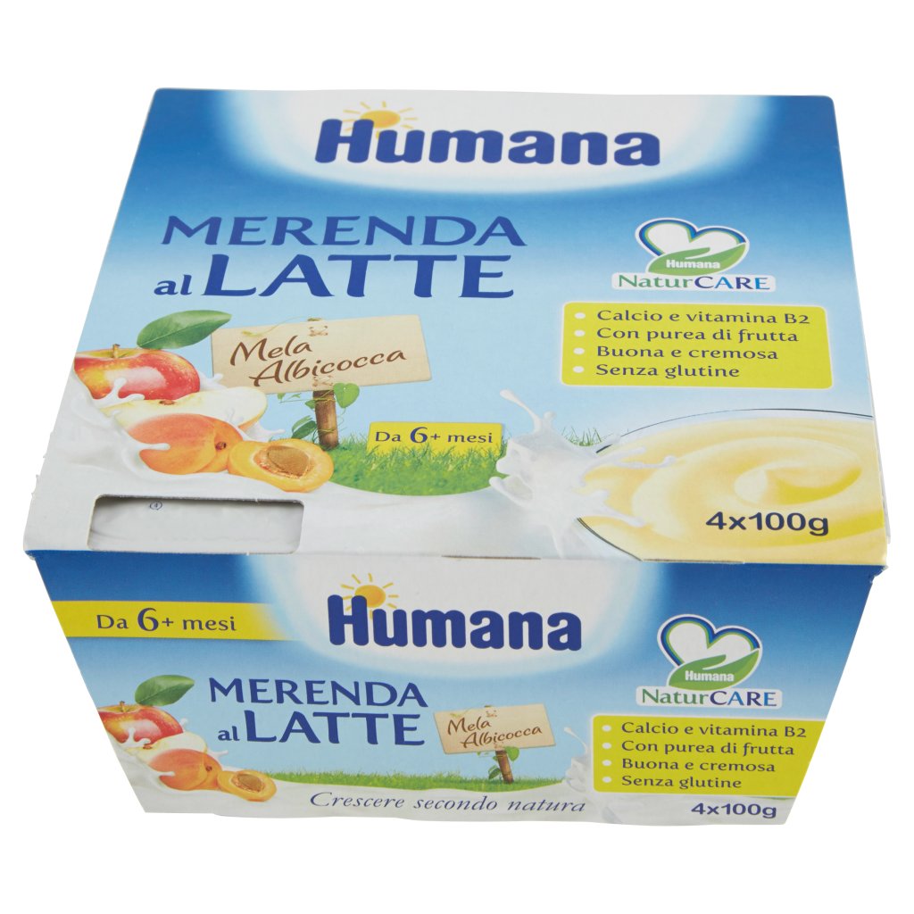 Humana Merenda al Latte Mela Albicocca