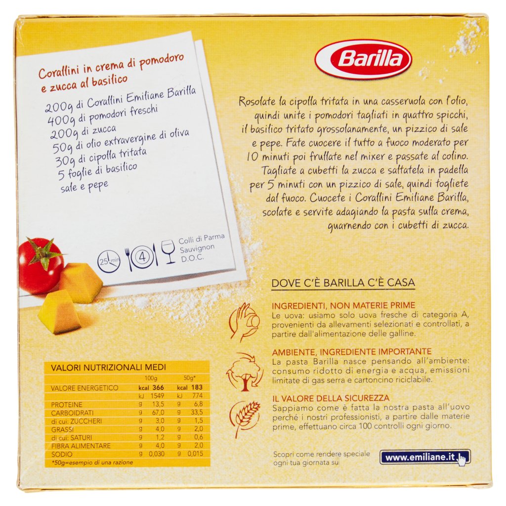 Barilla Emiliane Corallini all'Uovo