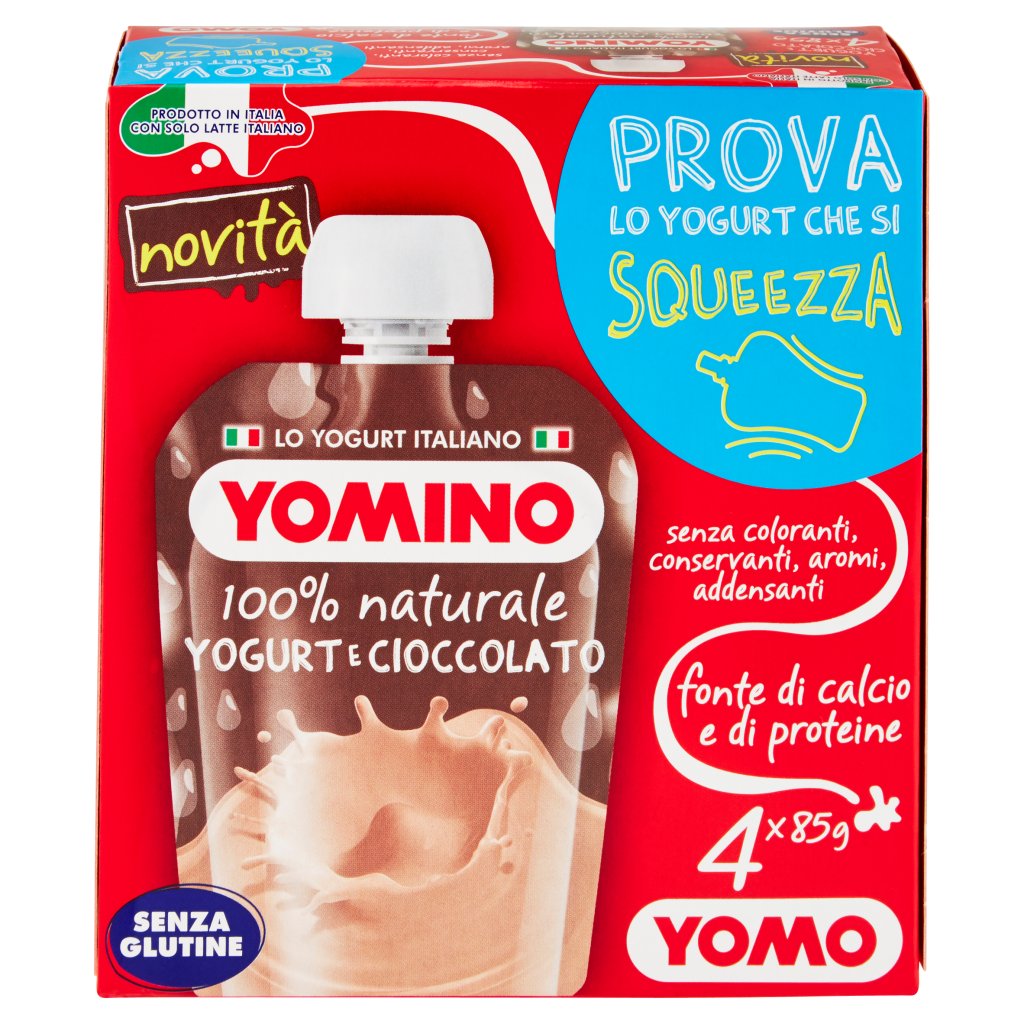 Yomino 100% Naturale Yogurt e Cioccolato 4 x 85 g