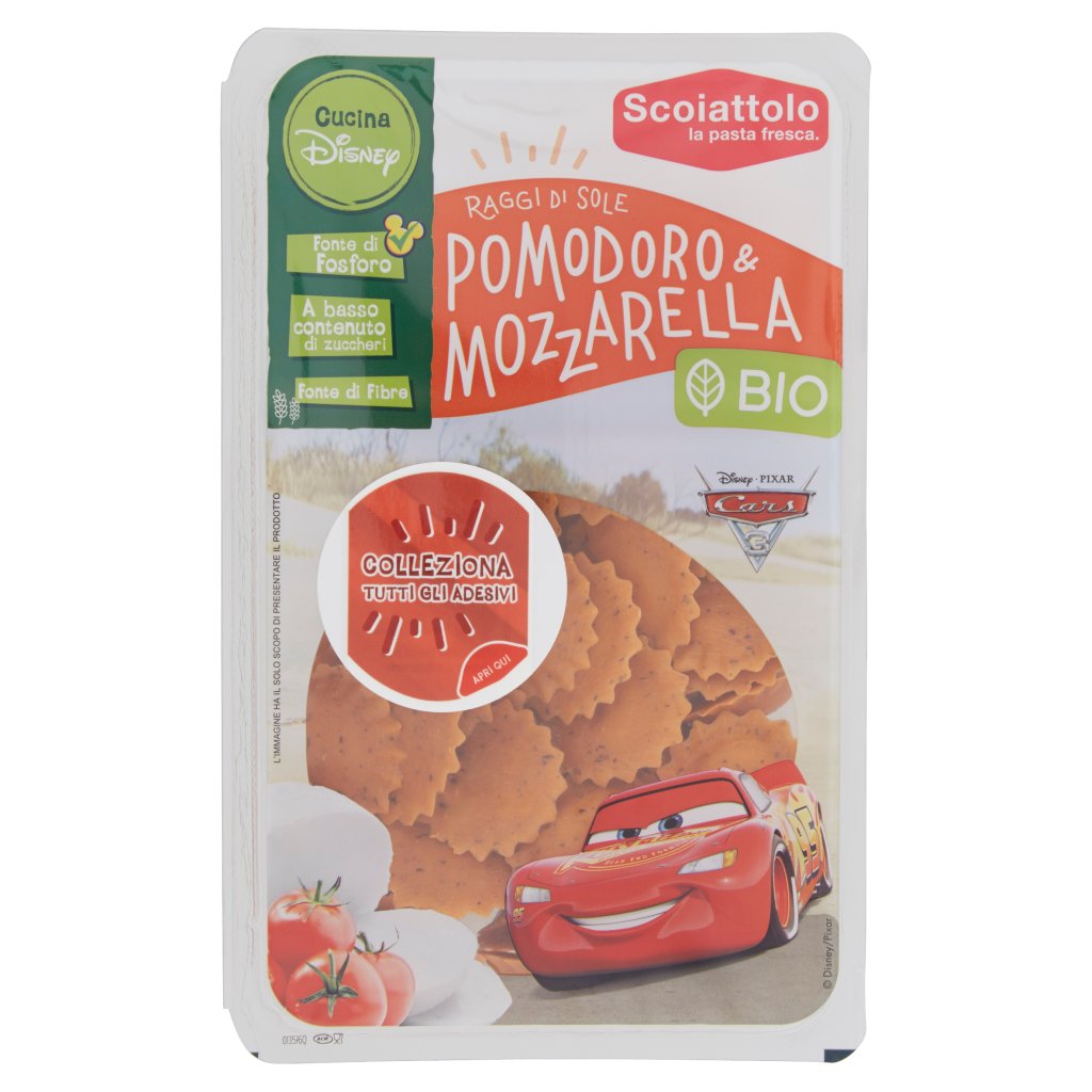 Scoiattolo Raggi di Sole Pomodoro & Mozzarella Bio Disney Cars