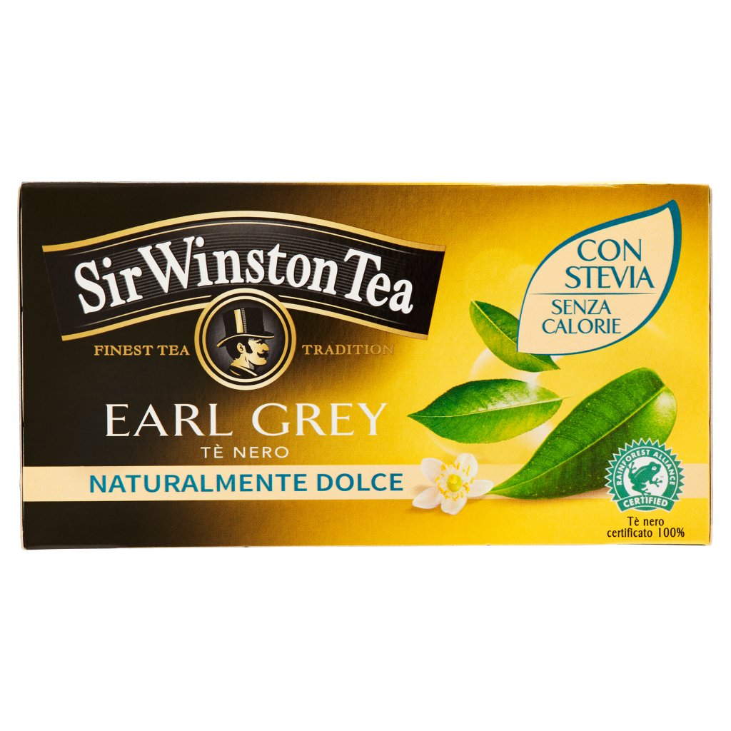 Sir Winston Tea Naturalmente Dolce Earl Grey Tè Nero 20 Bustine