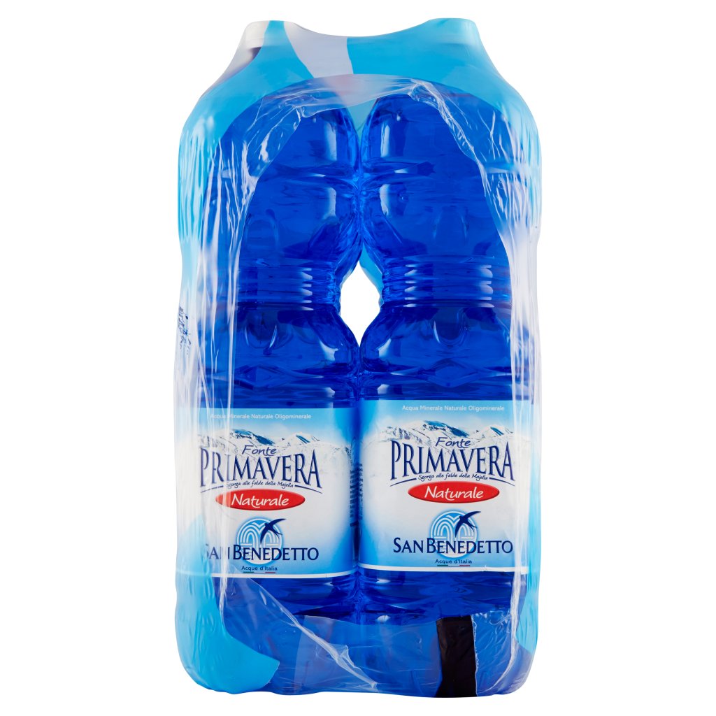 San Benedetto Acqua Minerale Naturale Oligominerale Fonte Primavera 6 x 2 l