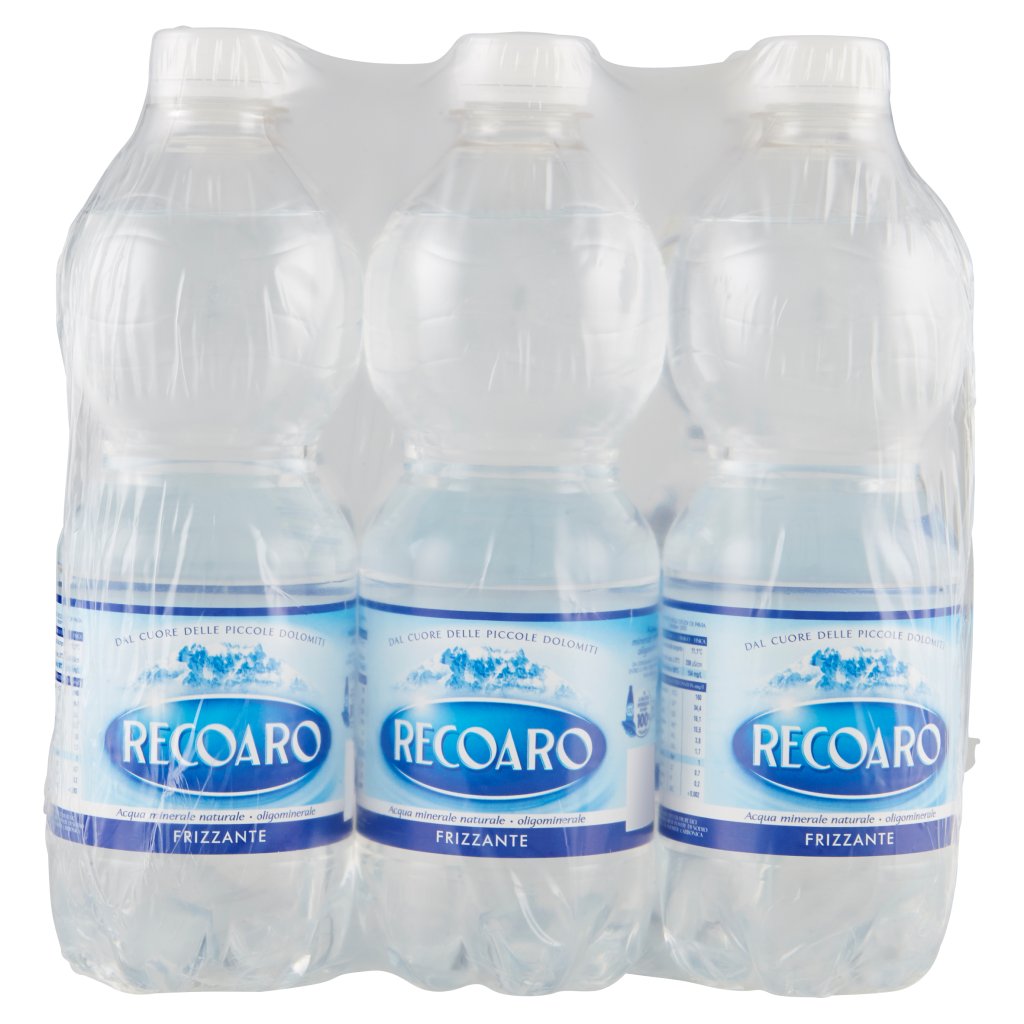 Recoaro Recoaro, Acqua Minerale Frizzante, Bottiglia Piccola 50cl x 6