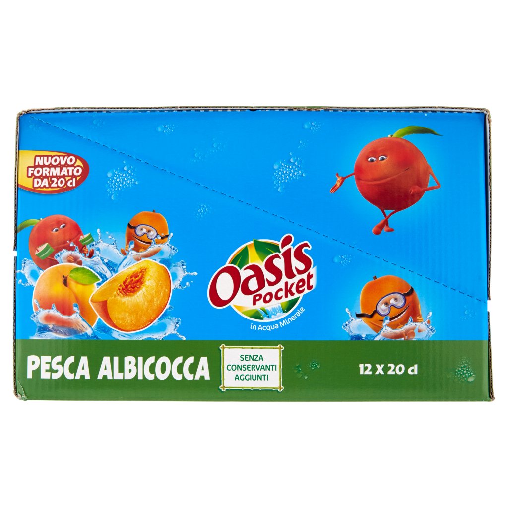 Oasis Pocket Pesca Albicocca 12 x 20 Cl