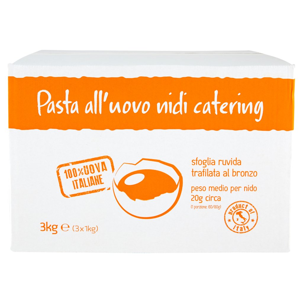 le Mantovanelle Pasta all'Uovo Nidi Catering Frastagliate 6  3 x 1 Kg