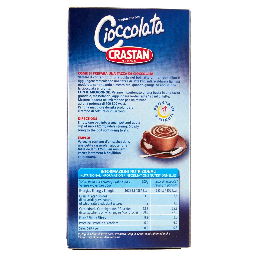 Crastan Preparato per Cioccolata 4 x 25 g