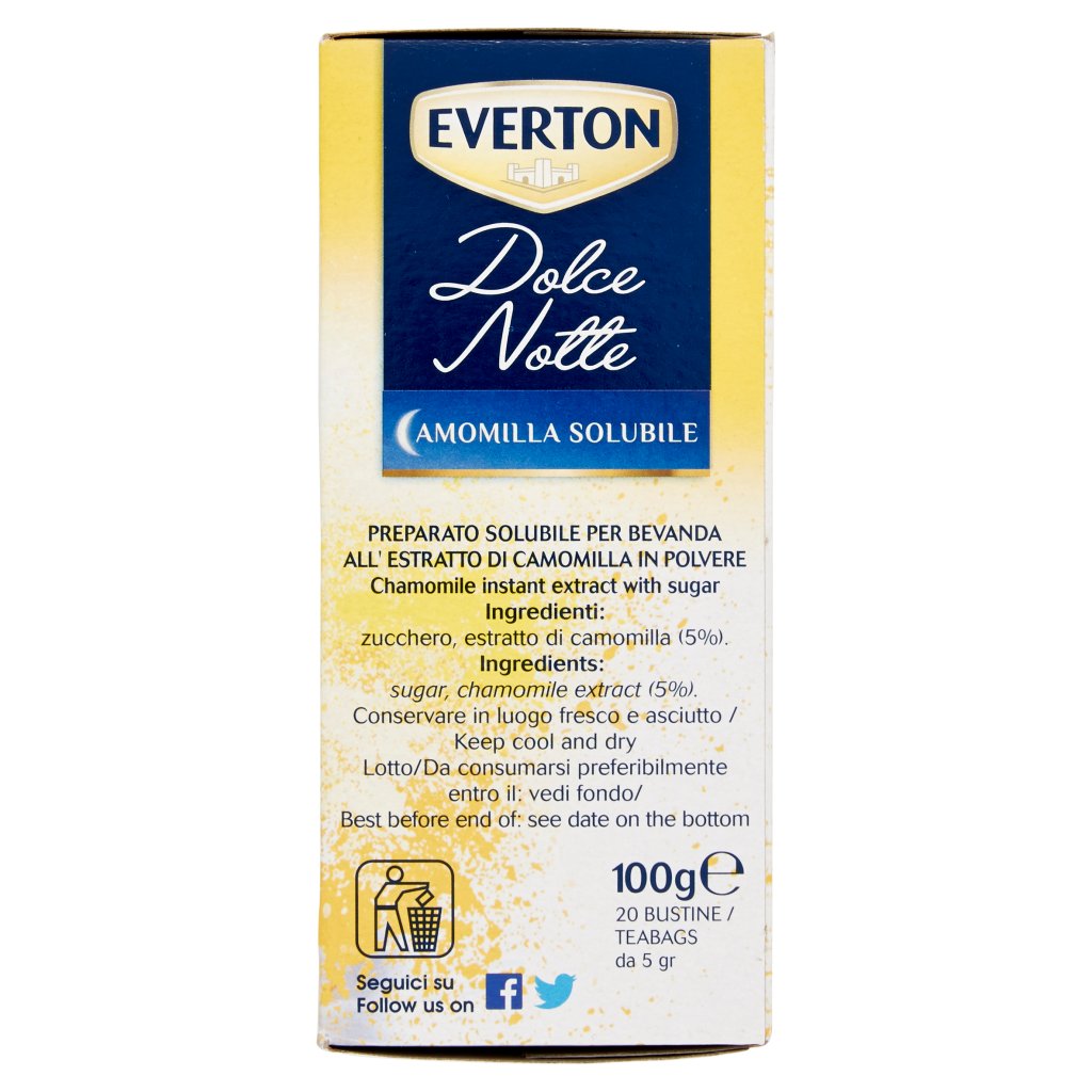 Everton Dolce Notte Camomilla Solubile 20 x 5 g