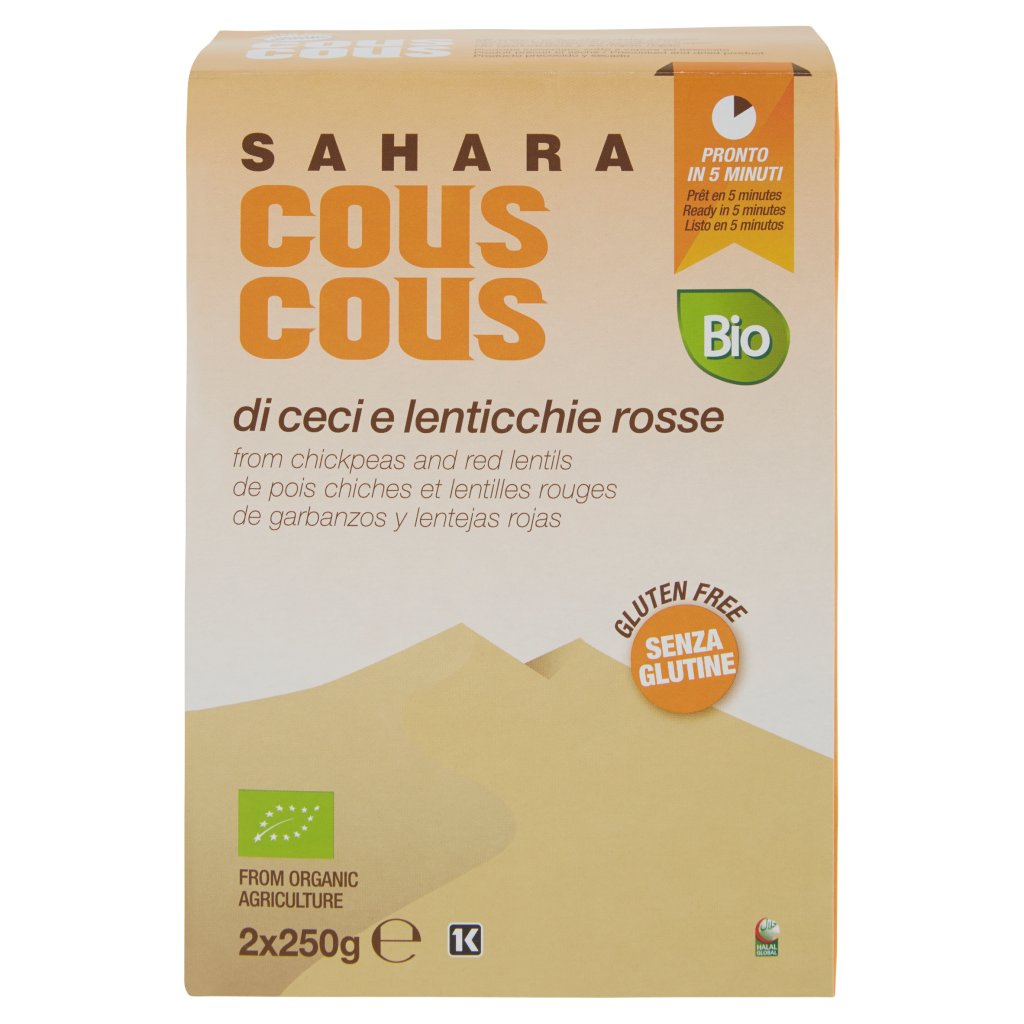 Sahara Cous Cous di Ceci e Lenticchie Rosse Bio