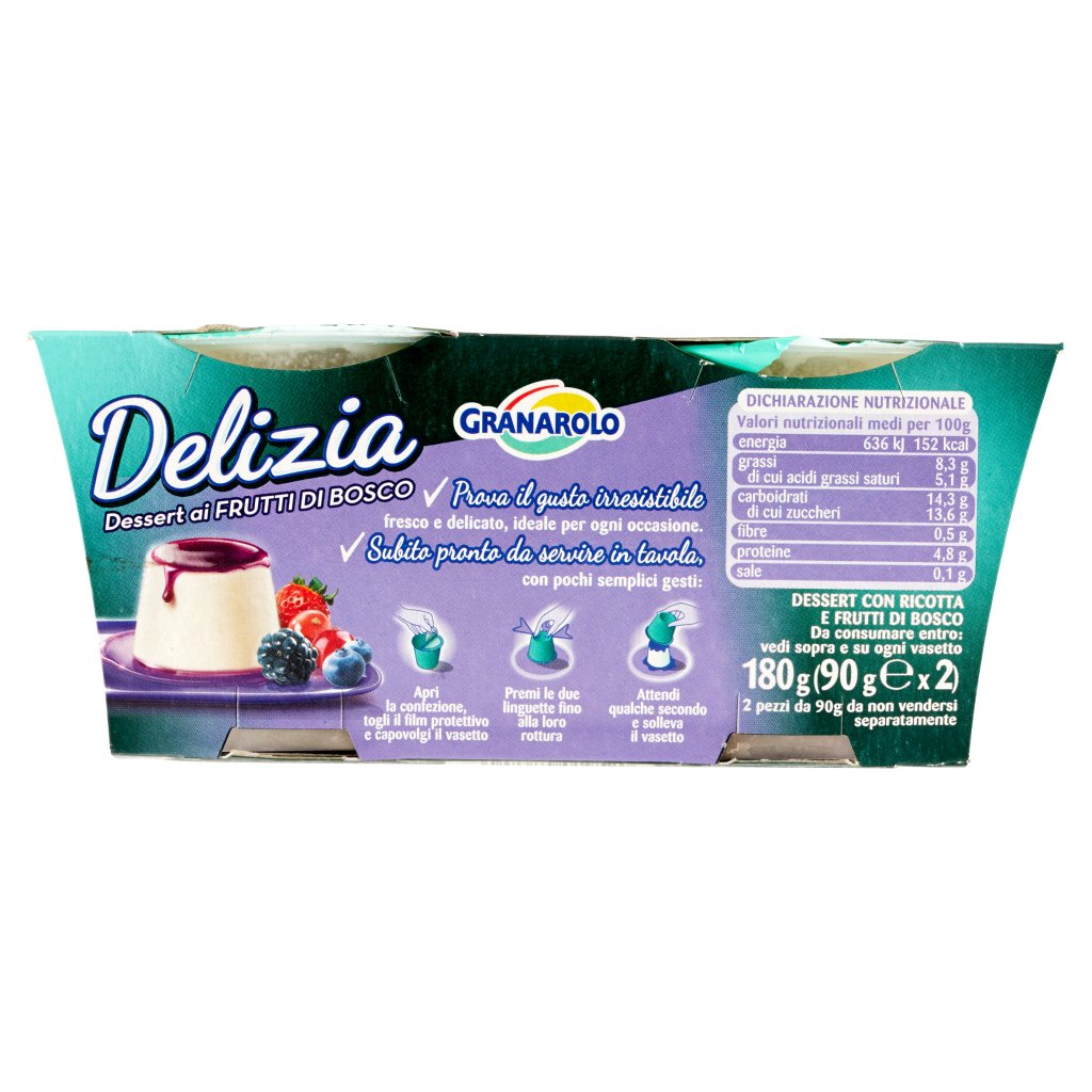 Granarolo Delizia Dessert ai Frutti di Bosco 2 x 90 g