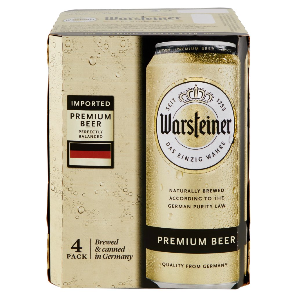 Warsteiner Premium Beer 4 x 0,5 l Supermercato24