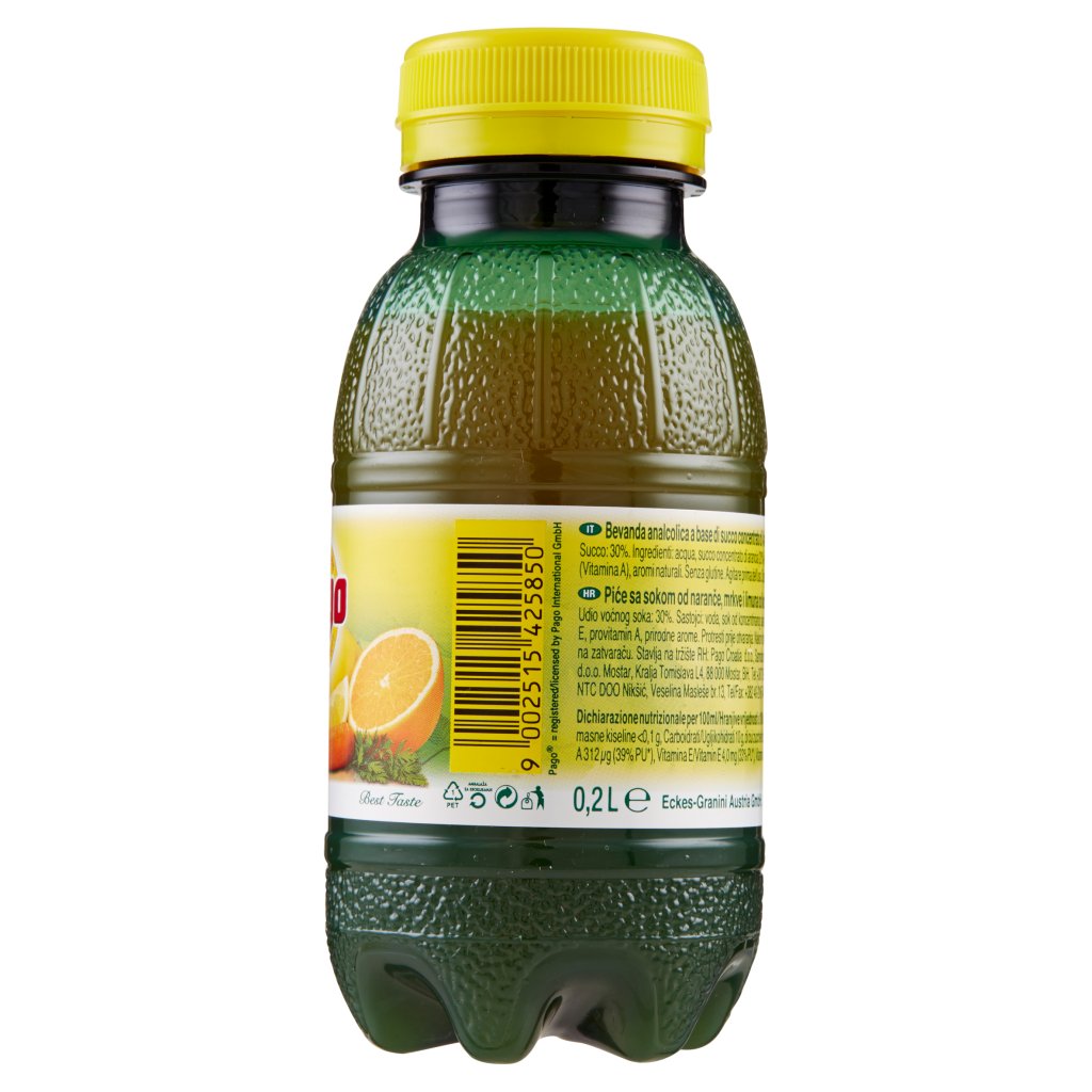 Pago Succo di Frutta, Ace Bottiglia Pet Monodose  20 Cl