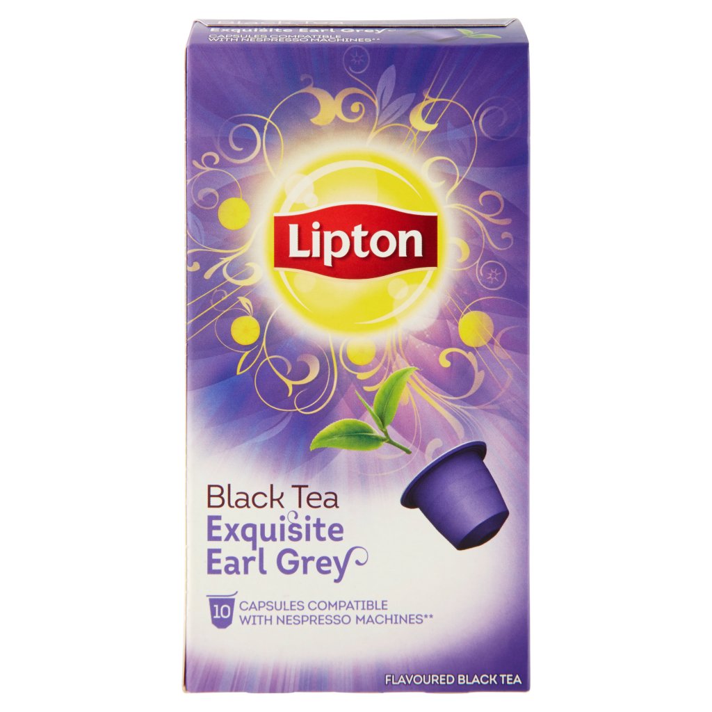Lipton Black Tea Exquisite Earl Grey 10 Capsules Compatible With