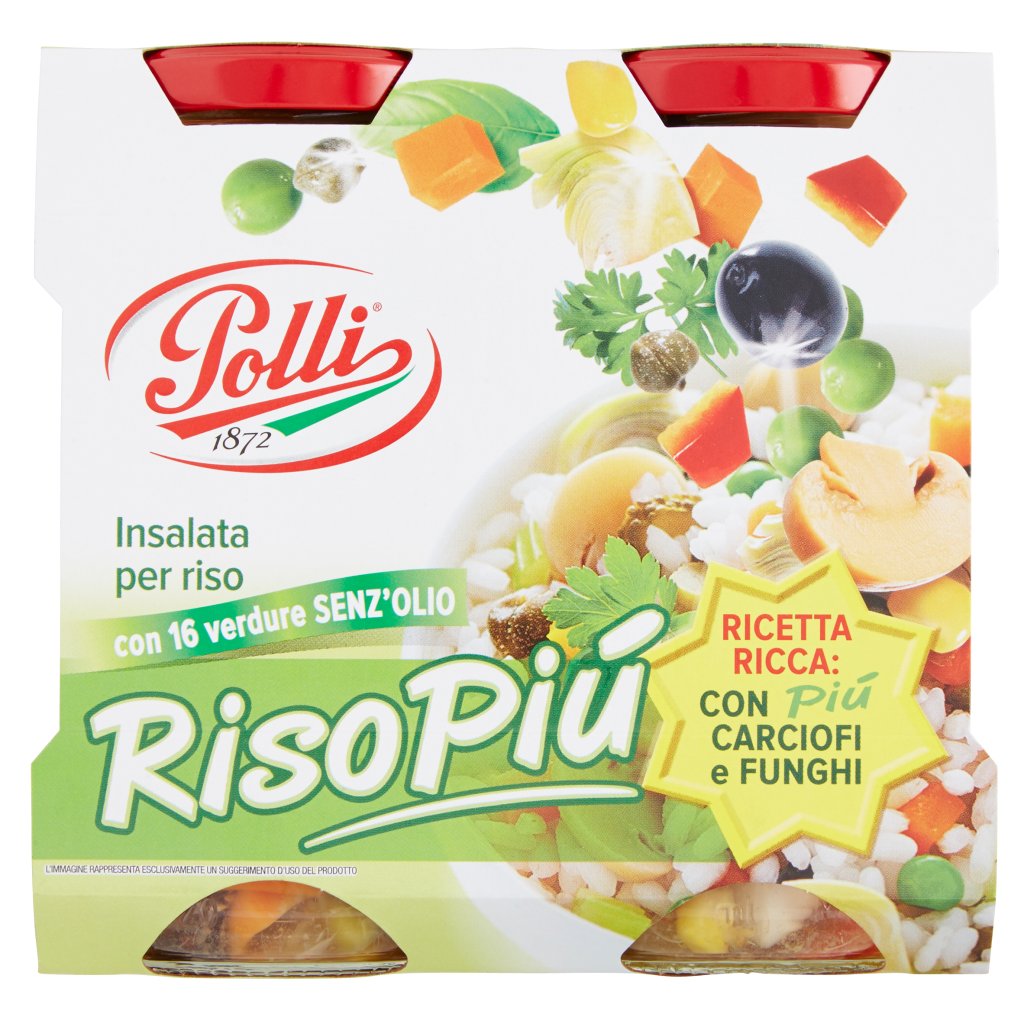 Polli Risopiù con 16 Verdure Senz'Olio Insalata per Riso 2 x 300 g