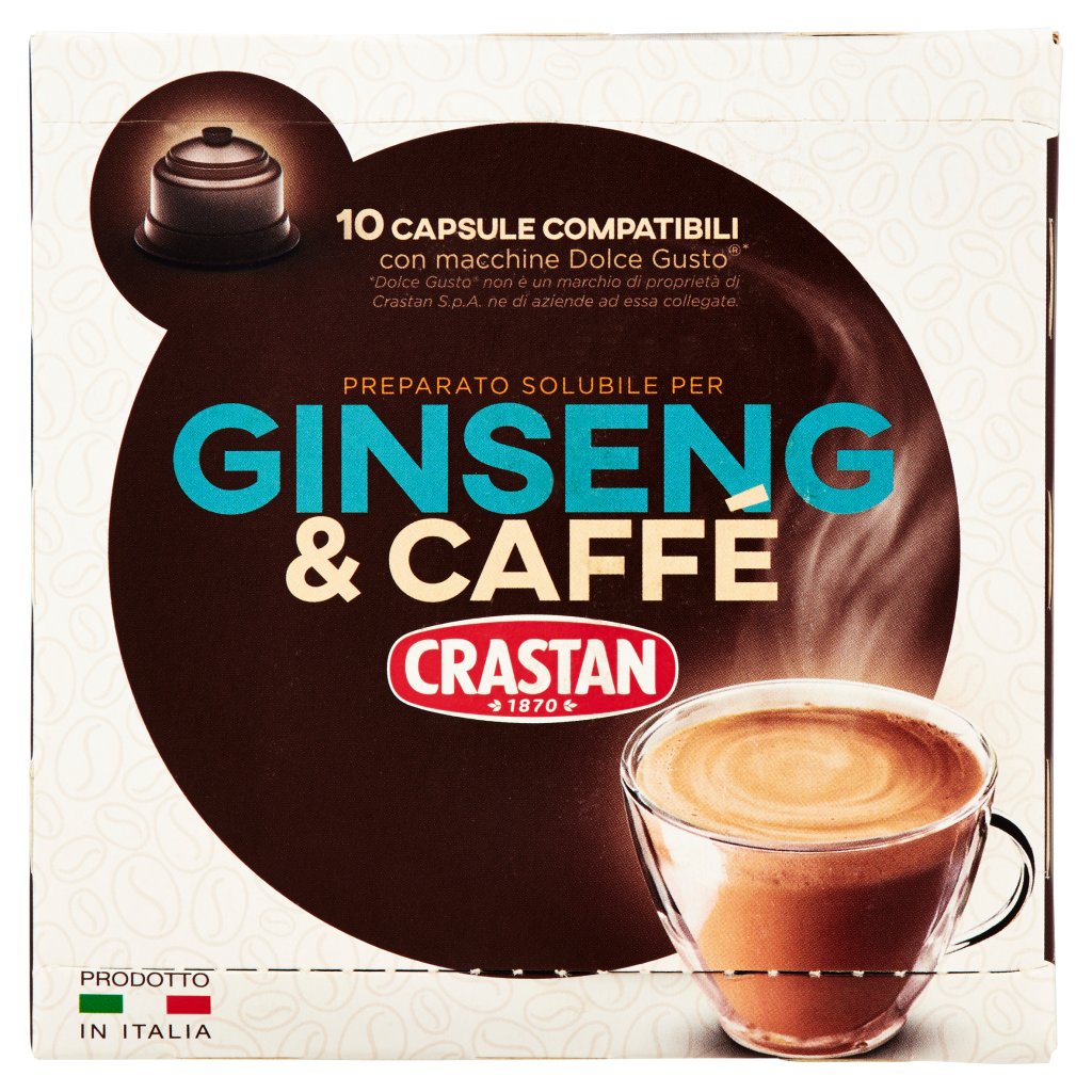 Crastan Ginseng & Caffè Capsule Compatibili con Macchine Dolce Gusto* 10 x 10 g